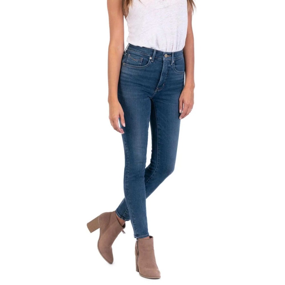 $99 Revtown High Rise‎ Skinny Jeans Dark Wash Stretch Denim Women's Size 27 Tall